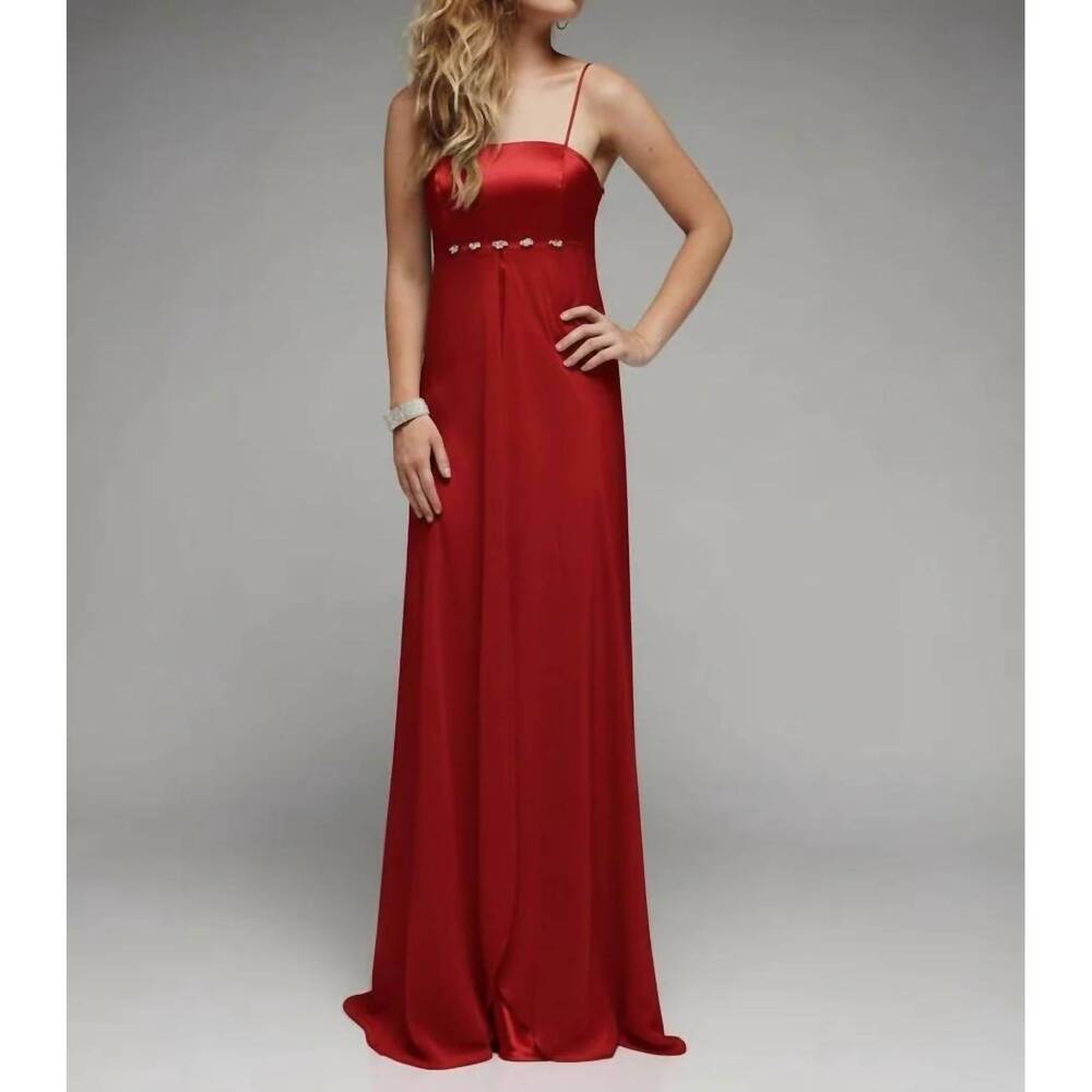 NEW LAST DRESS silken symphony gown in red